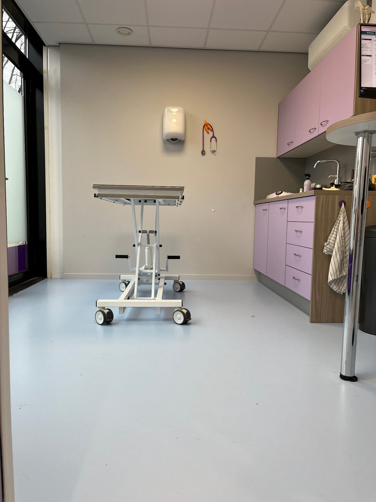 Behandelkamer met naadloze PU gietvloer