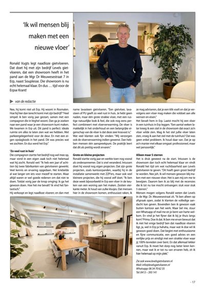 Artikel over Ronald Vugts in De Erpse Krant